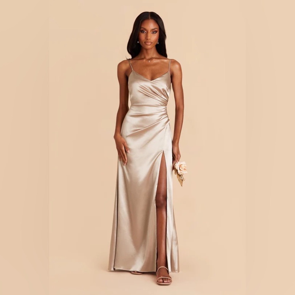 Champagne color birdy grey bridesmaid dress